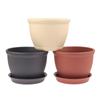 1 pièce avec soucoupe Pot de fleurs rond épais imitation céramique en PP Pot de fleurs Plantation intérieure Salon Balcon Pot pour bonsaï