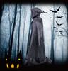 Halloween Cloak Unisex Soft Hooded Witch Robe Cape Masquerad Party Cloak Cosplay Costume Prop Performance Supplies Holiday Decor