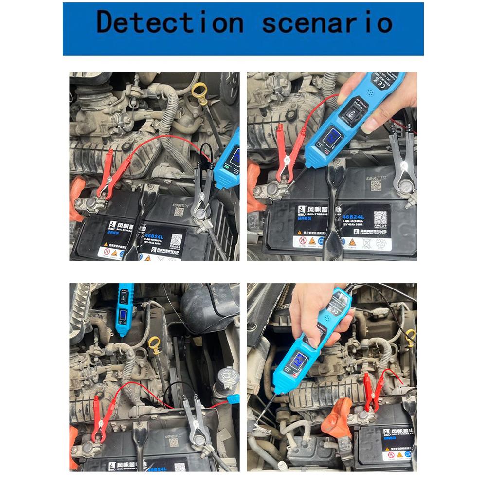 Universal 6V-24V Automotive Electric Circuit Tester Car Electrical System Tester Voltage Power Probe Kit LED Digital Display