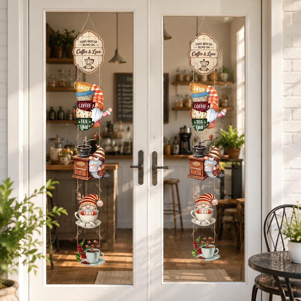 Decoração de Café de Gnomo, Bandeirinhas Penduradas para Festa para Decoração de Casa, Cozinha, Loja