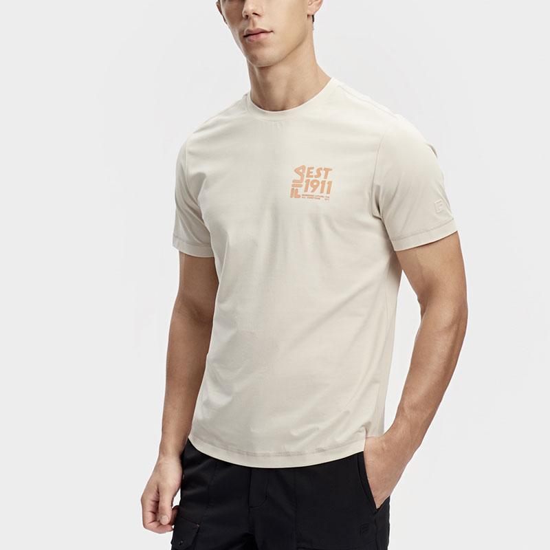 New FILA Regular T Shirt Men's Beige A11M417104F-BG