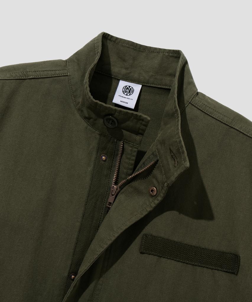 AGOD Washed Canvas Field Jacket [Khaki]