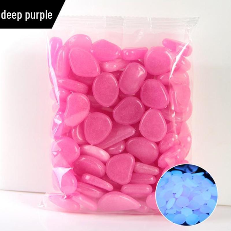 

2cm Luminous Resin Stones, 50 pcs/bag, for Aquarium, Garden, or Courtyard Landscaping 50 pieces/bag 90g темно-фиолетового