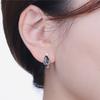 Orstarry S925 Silver Earring Vintage Style Carved Vine Black Zircon Hoop Earring For Women Birthday Gift Silver Jewelry