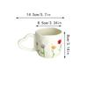 1pcs Cute hand-held heart-shaped handle, milky white ceramic small fresh mug, water cup, coffee cup