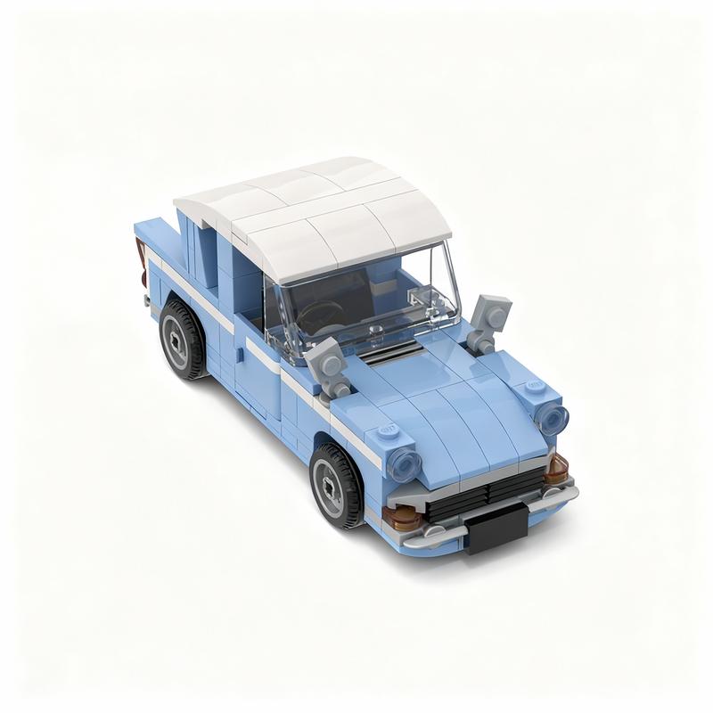 253pcs MOC Flying Forded Anglia Privet Drive Edition Magic Wizard Model Building Blocks Christmas Gifts Construction Toys Brick