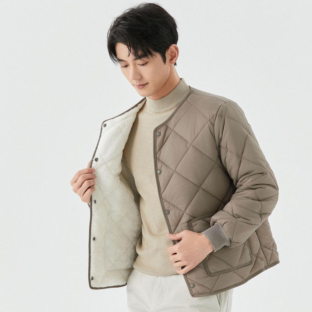 Winter Men's Students Fattened and Enlarged Thickened and Padded Warm Long-sleeved Cotton Clothing Men's Cotton Clothing Tops 2333