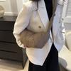 Padded Puff Bag Solid Color Nylon Shoulder Bag Fashion Nylon Crossbody Bag  Streetwear