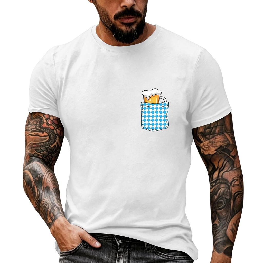 Herren Vintage Stil Grafikdruck Kurzarm T-Shirt Lockerer Schnitt Lässig Sommer Tägliches Oberteil für Outdoor-Aktivitäten und Freizeit