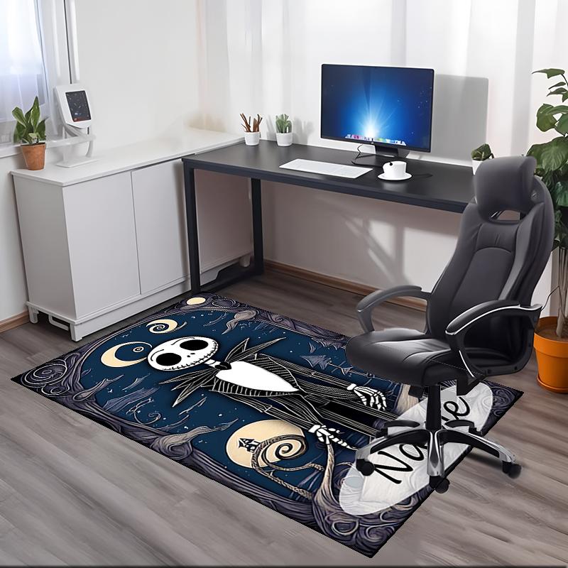 Custom Name The Nightmare Before Christmas Printed Carpet, for Office Chair Living Room Bedroom Kitchen Room Decor Gifts.