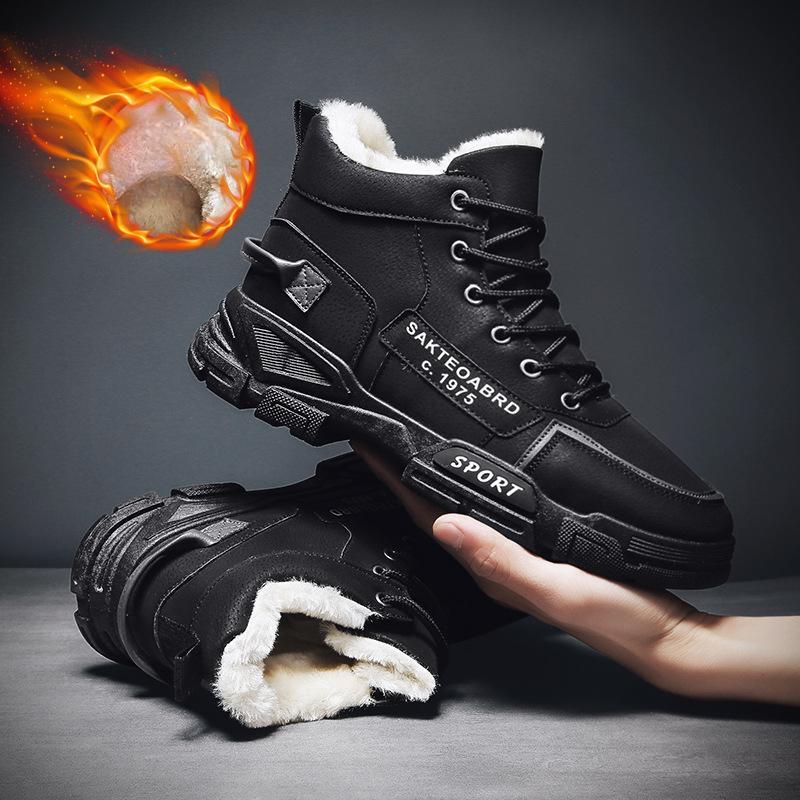 

Мужские ботинки, мужская зимняя обувь, модные зимние ботинки, зимние кроссовки больших размеров, мужская обувь до щиколотки, зимние ботинки, черная, синяя обувь 44