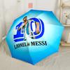 Messi's Iconic Celebration Automatic Umbrella Sturdy 8-Rib Shaft Foldable Design Perfect for Outdoor Adventures Compact Folding Umbrella