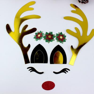 Urodziny Wielkanoc Jeleń Róg z Rzęsami Nos Renifer Boże Narodzenie Dekoracja Świąteczna Uszy Królika Akcesoria Imprezowe Topper na Tort