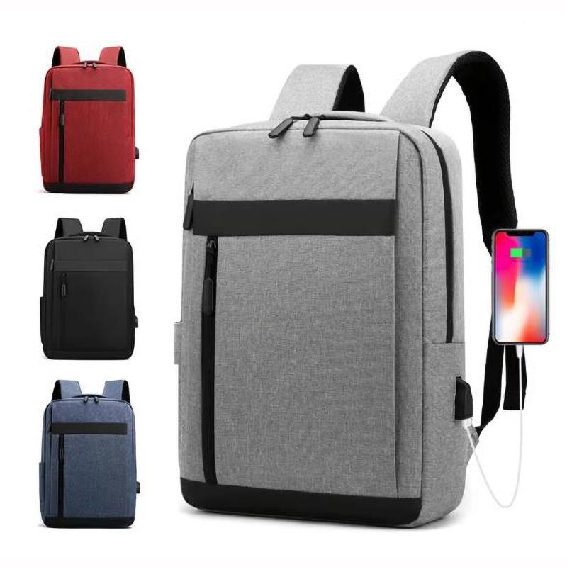 Business Laptop Backpack Large Capacity Usb Waterproof Film Backbag Casual Bag Men