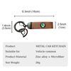 ICPG4 For Skoda 3D Metal Leather Car Keychain Key Ring Auto Emblem Accessories Fabia 1 2 Octavia a7 RS Superb Rapid Yeti Karoq Vision