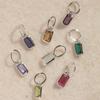 New Titanium Steel 12 Birthstone Pendant DIY Accessories Necklace Square Colored Zircon Pendant Color Preservation