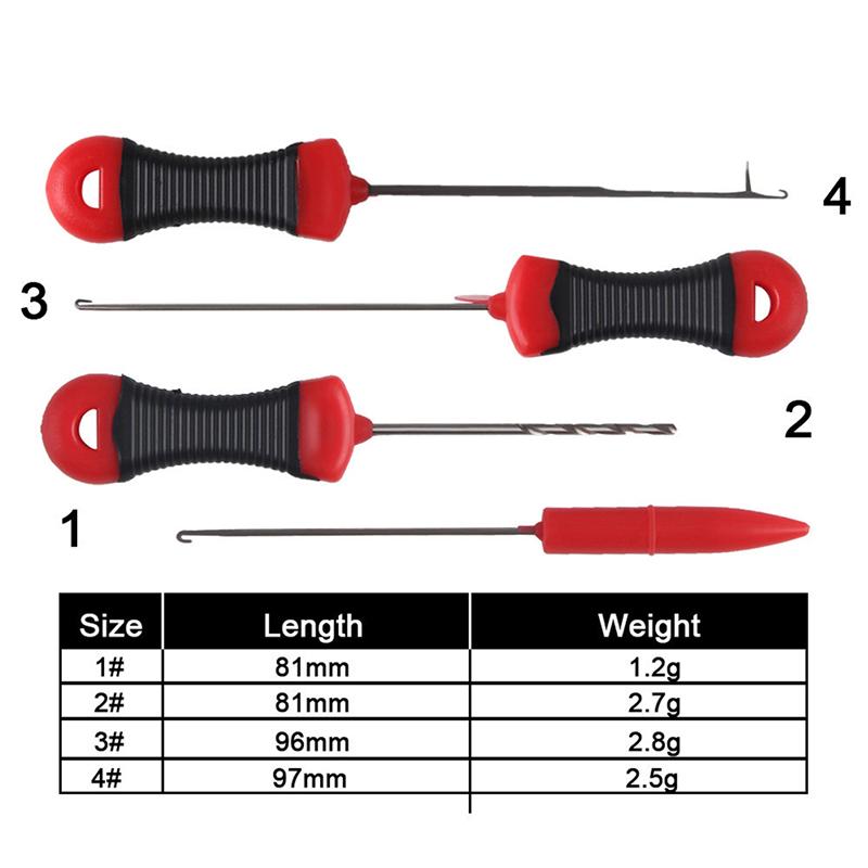 Carp Fishing Accessories Splicing Needle Set Kit Tool Stainless Baiting Drill Stringer Needle Fishing Tool Accessories Tackle