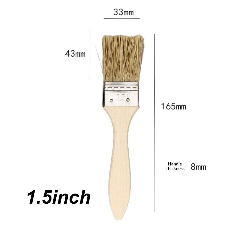 10Pcs Pig Mane Brushes Long Handle Bristle Tools for Plastering and Painting Art Handicraft Workshop Use