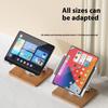 J27 Adjustable Tablets Laptops Cooling Stand Riser Wooden Base Metal Rotating Foldable Desktop Bracket