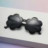 New one-piece color children's sunglasses round frame children's glasses sun protection baby sunflower sunglasses