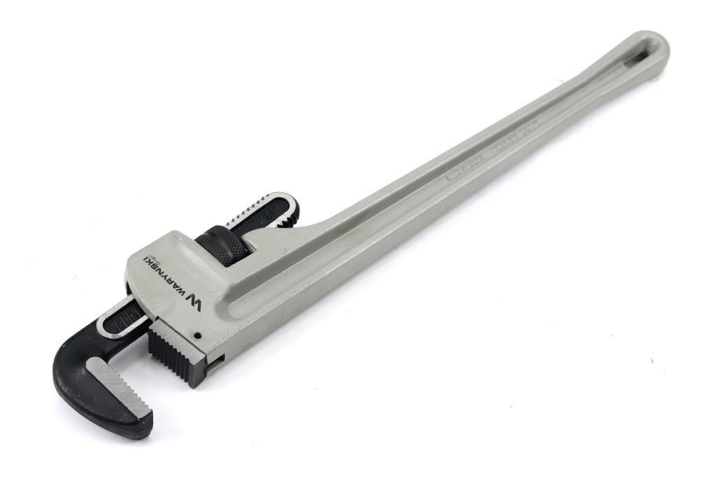 American Type Pipe Wrench 24" Aluminum Handle Reinforced CrMo Jaws Max Diameter Waryński