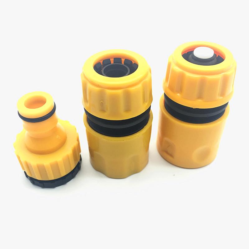 3 Pcs/lot Garden Water Quick Connector Irrigation Water Gun Coupling Waterstop Connector 16mm Pipe Car Washing Fittings