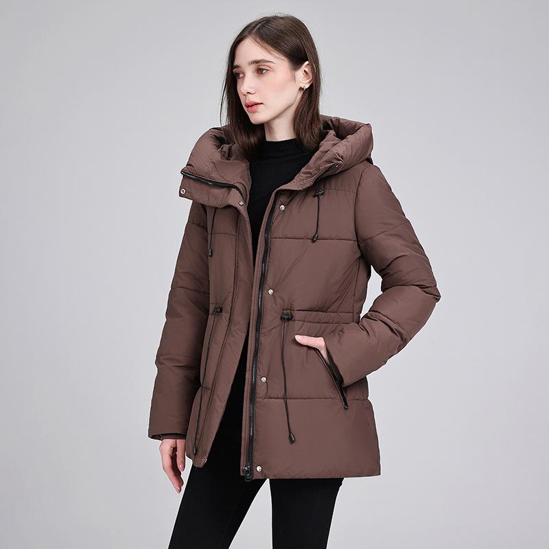 YYFS Damenmode Casual Herbst Winter Einfarbig Druck Langarm Jacken & Mäntel Daunenmäntel
