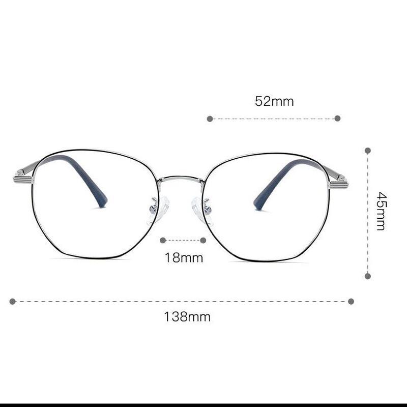 1 .56 Asphärische Korrekturgläser Polygon Maßgeschneiderte Kurzsichtigkeitsbrillen Metall Damen Herren Optische Brillen 0 -0 ,5 -0 ,75 bis -6