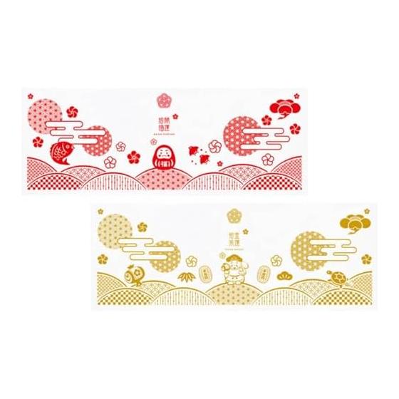 Mode Dela Casa Good Fortune Tenugui Towel: Gold Luck, Auspicious Fortune, Treasure Ship, Daikokuten, Seven Lucky Gods, Beckoning Cat (Daikokuten,