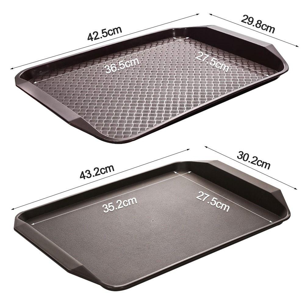 New 43*30cm Tray Plastic Non-Slip Food Serving Tray Rectangular Fast Food Tray