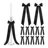 12 Pcs Candlestick Bows Decorations 13 Inch Self Adhesive Large Ribbon Bow for Candle Holder Gift Wrapping Bridal Shower Wedding Table Centerpieces