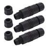 3Pcs Waterproof Cable Connector 4 Pin Straight Through IP68 Waterproof Connector for Fountains LED Outdoor Light