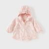 David Bella Children's Woven Jacket Spring New Girls' Waterproof and Breathable Long Sleeve Printed Top Hoodie
