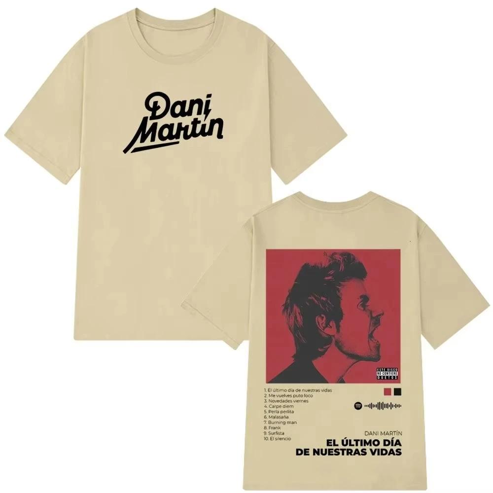 

Hip Pop Tops Dani Martín Album Graphic Tees Vintage Print Cotton Short Sleeve Oversized Fashion Casual T-shirt 3XL