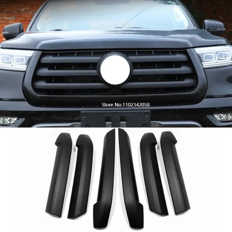 For Great Wall Cannon GWM Poer Ute Front Center Mesh Grille Grill Hood Engine decor sticker Cover Car accessories