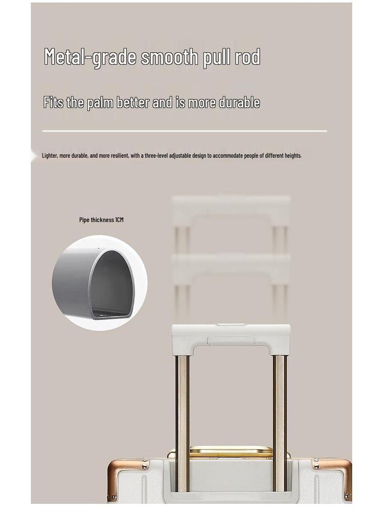 Lightweight Aluminum Spinner Trolley Case with Durable Frame & Large Capacity for Short Trips