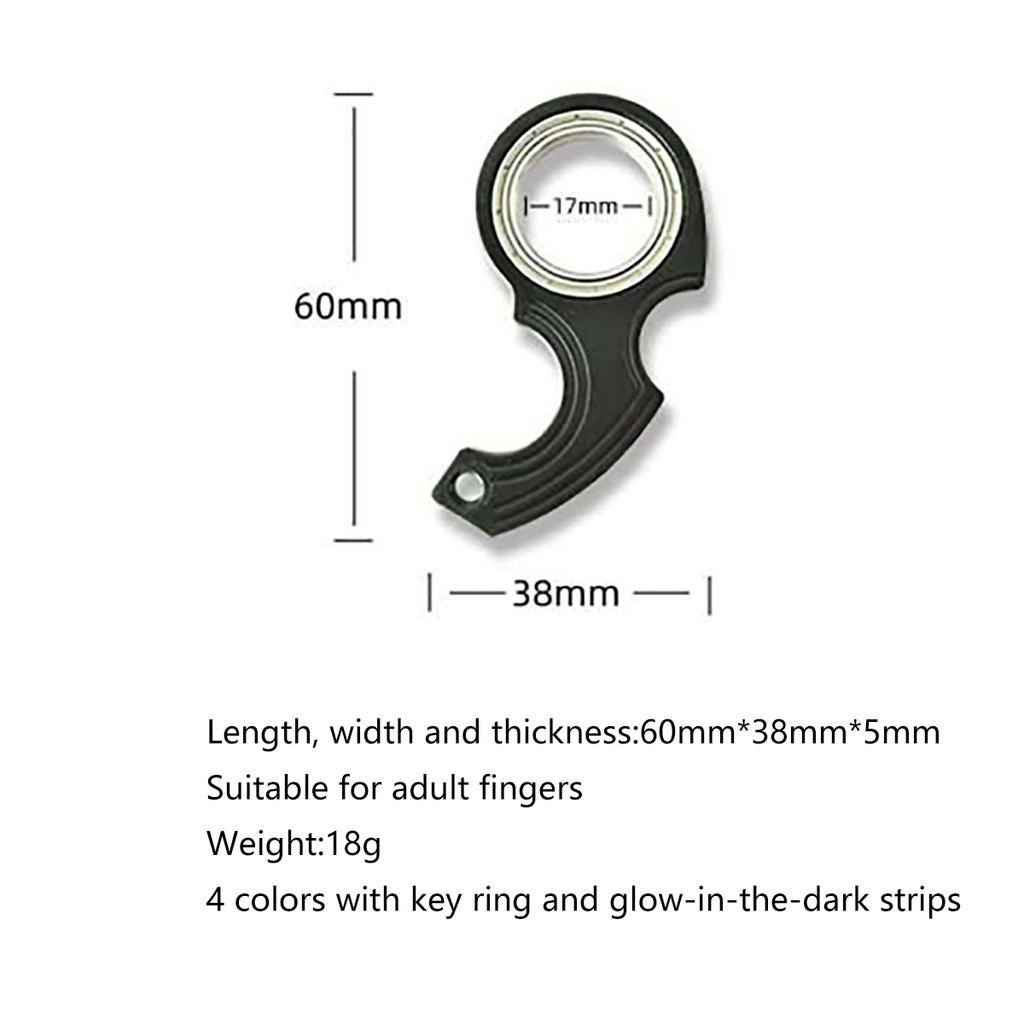 Portachiavi Decompressione Rotante Squisito Giocattolo Anti-Ansia Spinner per Punta delle Dita Portachiavi Rotante per Regali di Coppia