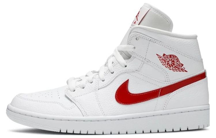 Air Jordan 1 Mid White University Red Женские BQ6472-106 36.5