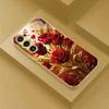 Red rose gold plated glass phone case suitable for Samsung Galaxy S26 S25 S24 S23 S22 S21 S20 FE/Ultra/Plus anti drop back cover