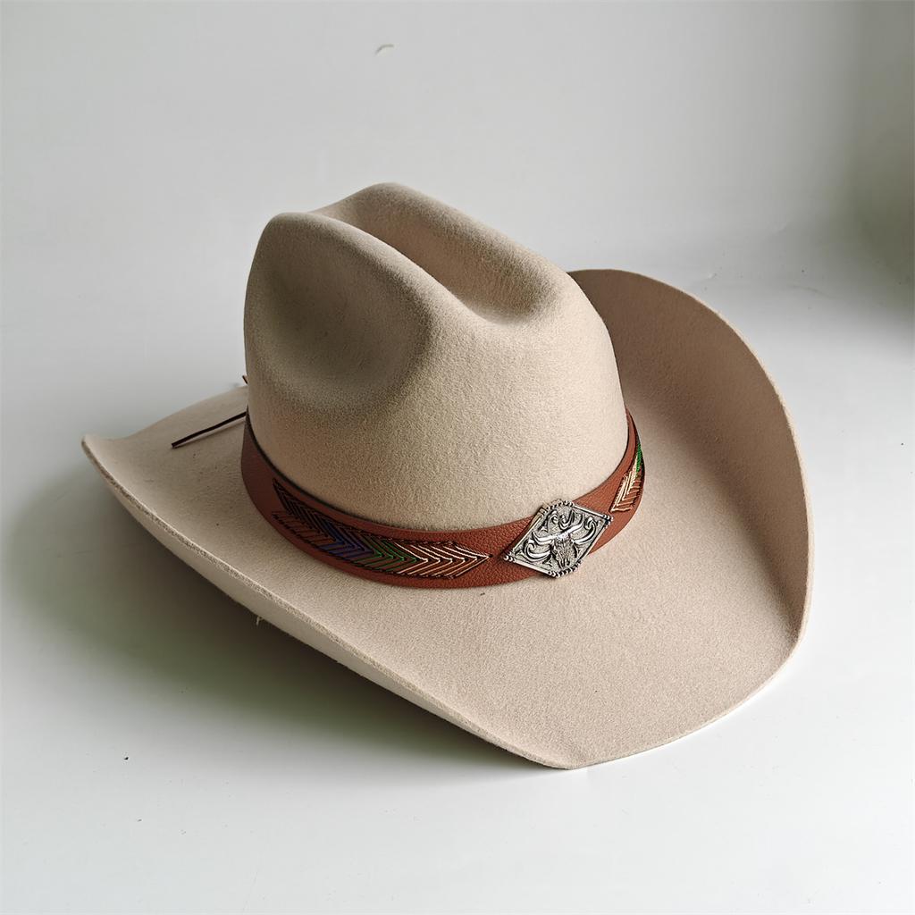 2026 Competitive Western cowboy Hat 100% Wool Fedora Hat for Women Men Riding Hat Panama Big Brim Cowgirl Hat sombrero vaquero