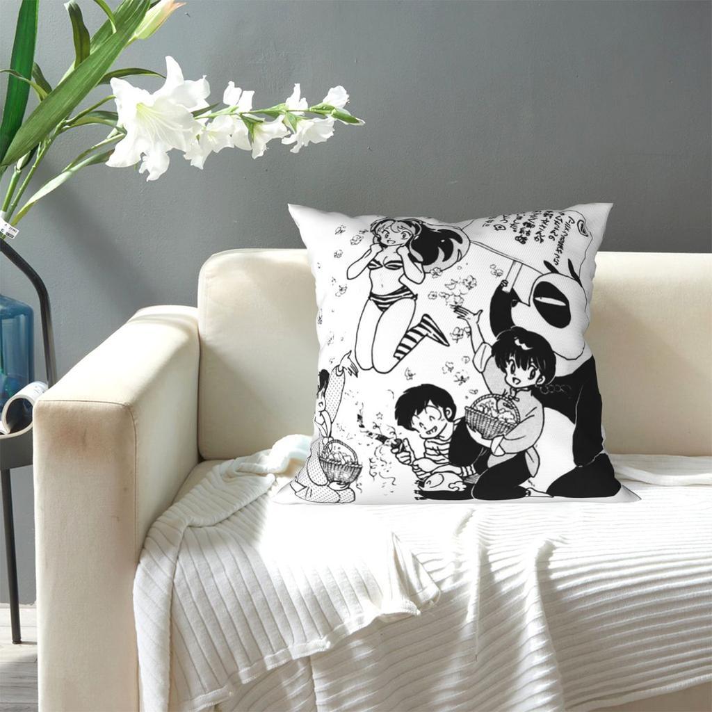 Ranma 12 Urusei Yatsura Square Pillowcase Pillow Cover Cushion Decor Comfort Throw Pillow for Home Car