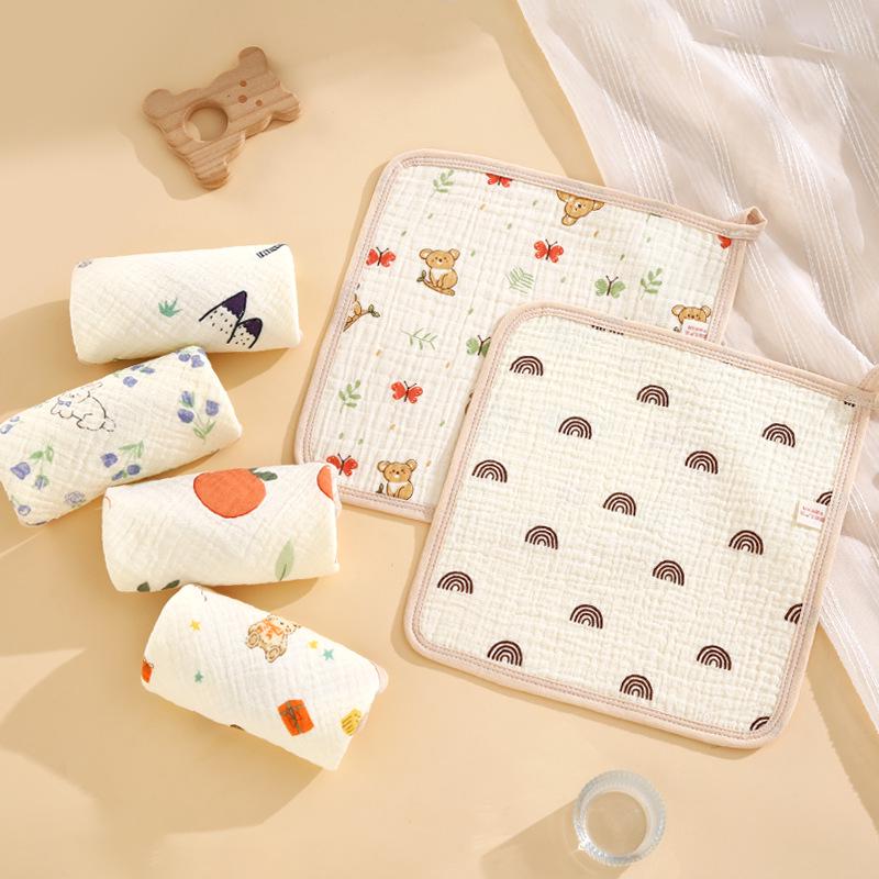 Pure Cotton Baby Gauze Towel & Small Drool Bib Set for Newborns - Soft & Gentle A-Class