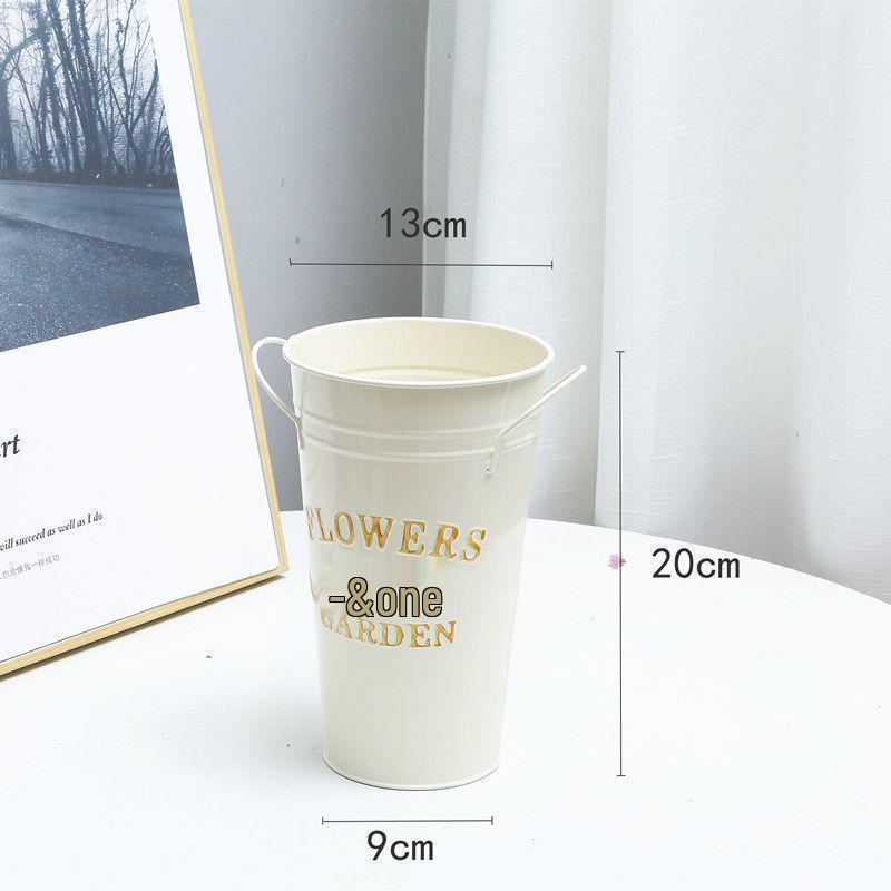 

Creative Flower Arrangement Tin Bucket for Fresh, Dried, or Artificial Flowers - Home Decoration