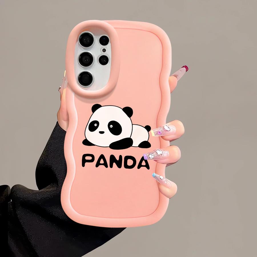 Cartoon Panda Soft Phone Cover Case for Samsung Galaxy A26 S25 S20 FE A25 S24 S23 Plus S22 Ultra S21 A34 A24 A35 A36 A55 A54