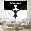 Custom Name Chess Print Tapestry, Backdrop, Easy Setup, Ideal for Bedroom, Office & Living Room, with Aesthetic Wall Hanging Decor.