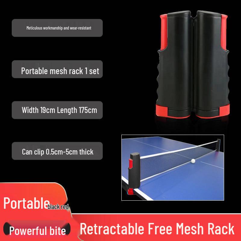Portable Retractable Table Tennis Net with Indoor/Outdoor Stand and Net Cloth
