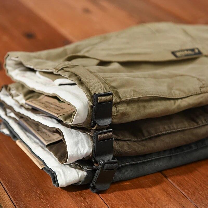 Pantaloni cargo retrò in 100% cotone autunnali Abbigliamento uomo Pantaloni da jogging quotidiani multitasche Pantaloni da uomo