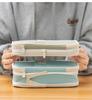 KOKUYO Plaid Expandable Double Zipper Unisex Pencil Case - Large Capacity Stationery Bag