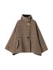 Ships Any Web-Exclusive River Stand Collar Poncho Short Coat 724150088 Beige (One Size)