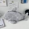 Big Shark Cartoon Pencil Bag Open Mouth Fluffy Pencil Bag Plush Pencil Bag  Stationery